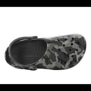 NWT!! Grey Camo Crocs